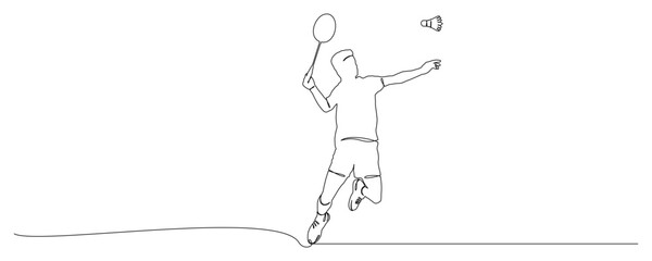 badminton line art 