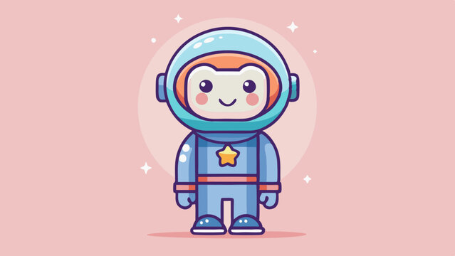 open layer vector of cute astronaut colorful