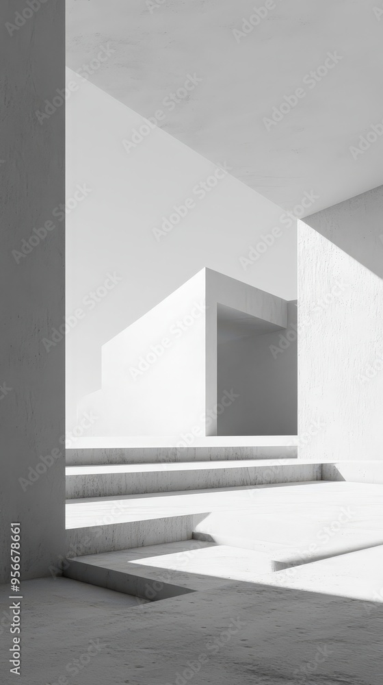 Poster minimalist architectural design featuring clean lines and modern geometry.