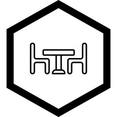 Dinner Table Vector Icon Design