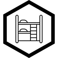 Bunk Bed Vector Icon Design