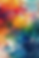 Abstract Wall Poster: Modern Impressionism Technique, Hand-Drawn with Oil Painting Style