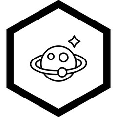 Saturn Vector Icon Design