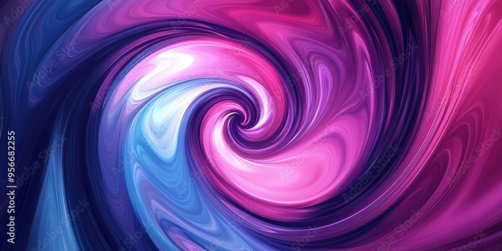 Aufkleber swirling radial background with a 3d cartoon rendering modern art spiral vortex graphic fractal artw