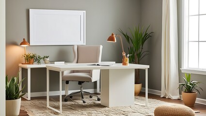 Contemporary Minimal Wooden Frame Mockup, Perfect for Presenting Your Art, Photos, or Posters in a Natural, Sleek Design