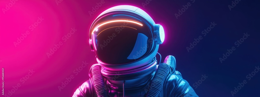 Aufkleber 3D rendering of a cartoon astronaut