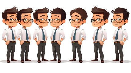 Stunning Office Cartoon Character: A Fun and Lively Workplace Visual. Showcasing Creativity and Energy.