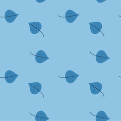 Seamless print pattern wallpaper background with leaves vector illustration botanic nature texture for paper, textile etc