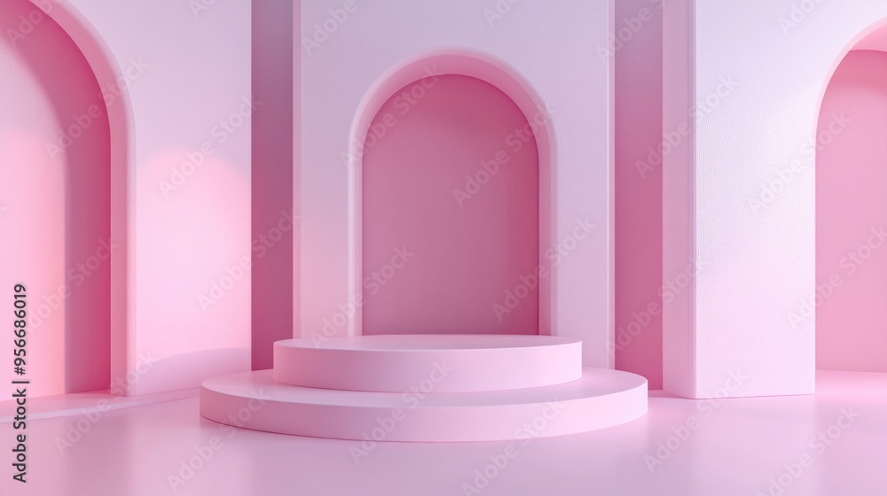 Poster sophisticated minimalist geometric backdrop 3d illustration 3d rendering