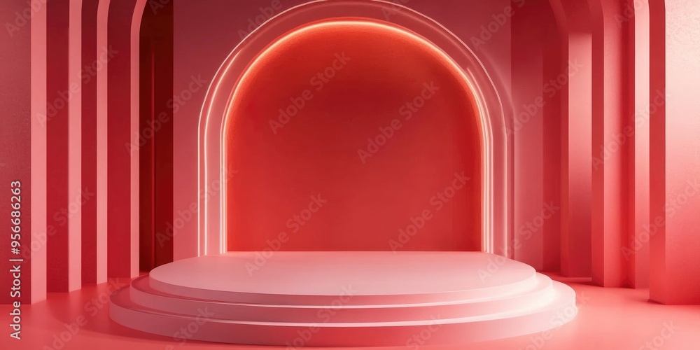 Poster minimalist podium studio background ideal for product presentation abstract background scene rendere