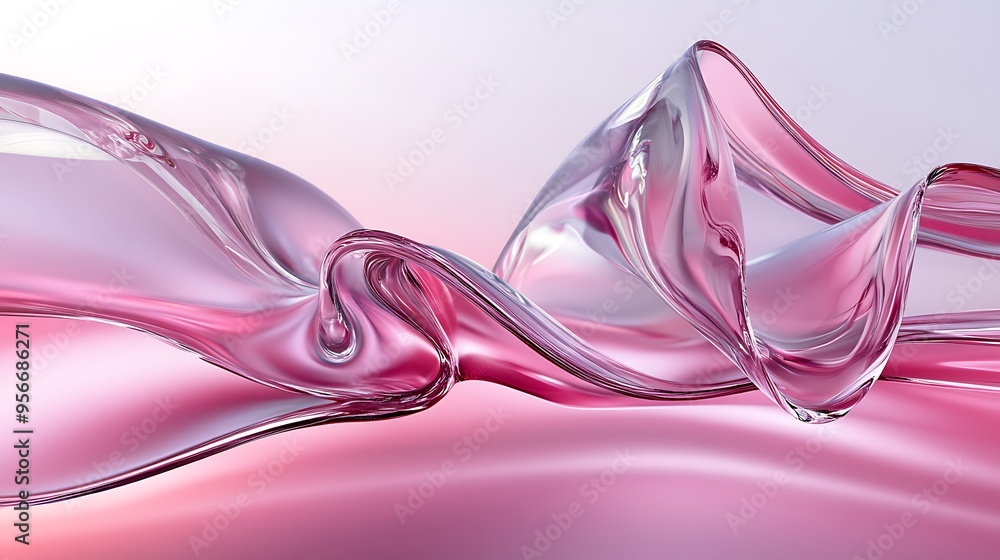 Poster abstract fluid shapes in soft colors creating a modern aesthetic