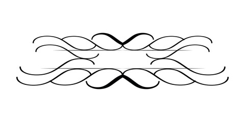 ornamental outline border divider elements. vignette invitation elegant border design.