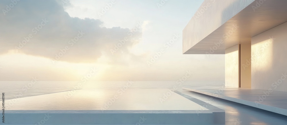 Poster Surreal and Minimalist 3D Architectural Rendering