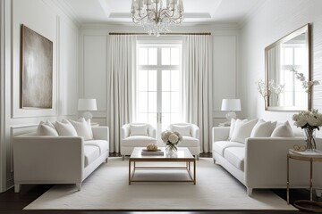 Fototapeta premium Elegant White Theme with Modern Clean Design and Bright Light Texture