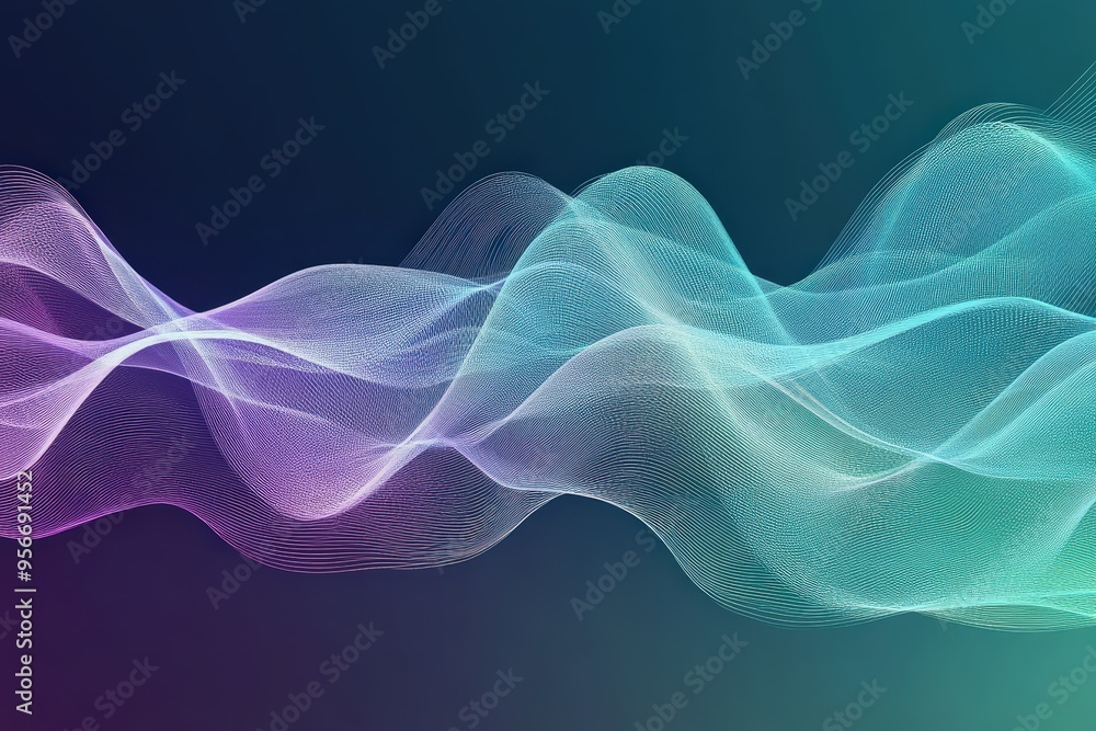 Aufkleber minimalist abstract background with flowing wave design for modern aesthetic concepts.