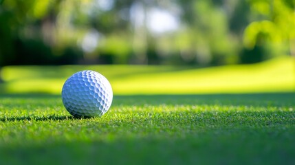 Obraz premium Golf Ball on Green Grass