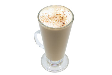 glass of coffee on white background