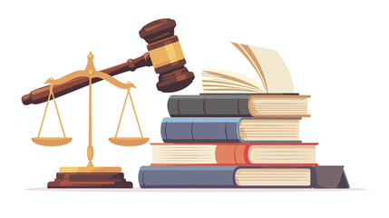 Law and Justice Concept Judges Gavel Next to Scales