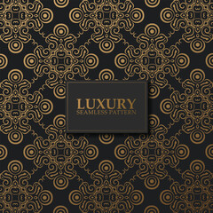 luxury dark seamless pattern background