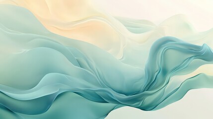 Obraz premium Organic abstract graphic element with fluid shapes in soft pastel tones.