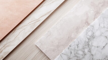 Pastel colored textures of natural materials for interior design and creative projects.