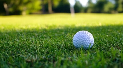 Naklejka premium Golf Ball on Grass