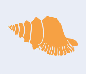 Modern flat outline seashells, textile, clothing, interior, stationery, wrapping paper, scrapbooking. Fashionable sea endless texture. Hand drawn vector drawing