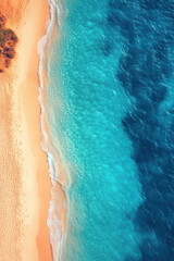 Beach Banner with Light Blue Sea