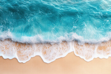 Fototapeta premium Sand and Sea Banner with Copy Space