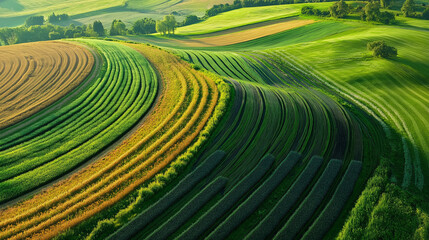 Fototapeta premium Ökologischer Bauernhof Nachhaltige Landwirtschaft ohne Pestizide Ackerbau ohne Maschinen Marienkäfer, Insekt Nahaufnahme am Getreide Generative AI