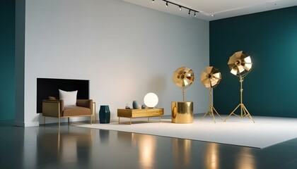Photo interior modern design room 3d illustration