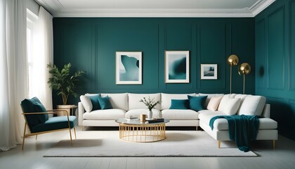 Photo interior modern design room 3d illustration