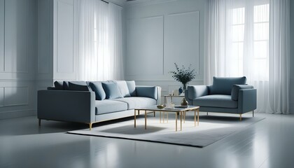 Photo interior modern design room 3d illustration