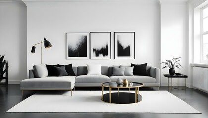 Photo interior modern design room 3d illustration