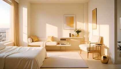 Fototapeta premium Photo interior modern design room 3d illustration