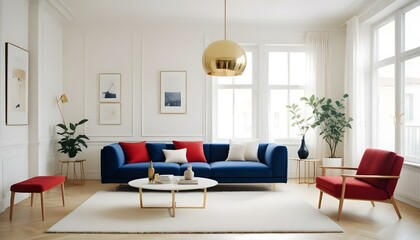 Fototapeta premium Photo interior modern design room 3d illustration