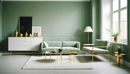 Photo interior modern design room 3d illustration