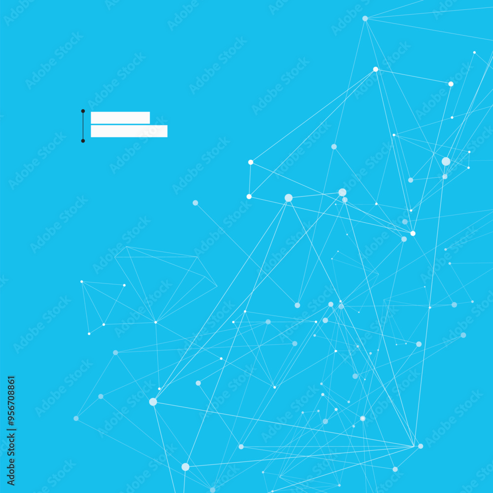 Poster network connecting dots and lines. science and technology background. vector modern illustration