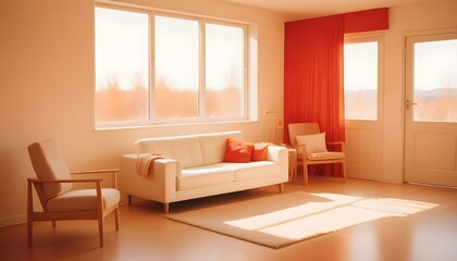 Fototapeta premium Photo interior modern design room 3d illustration