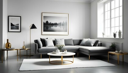 Photo interior modern design room 3d illustration