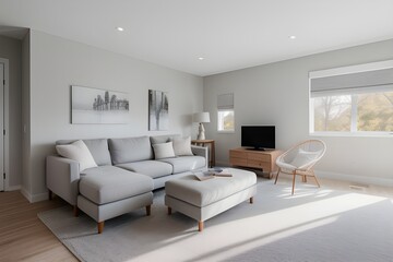 Fototapeta premium american style internal home design living