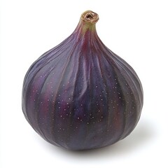 Fresh fig on isolated white background showcasing natural color and texture