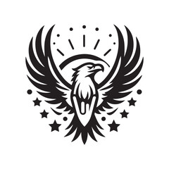 Minimalist eagle logo