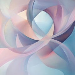 Abstract swirling pattern with pastel pink, purple, and blue colors.