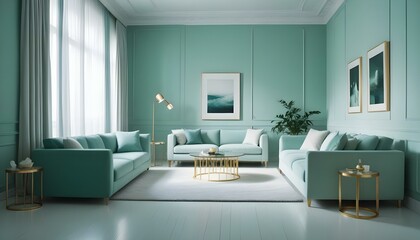 Photo interior modern design room 3d illustration