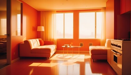 Photo interior modern design room 3d illustration