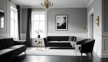 Fototapeta premium Photo interior modern design room 3d illustration