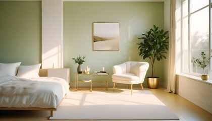 Photo interior modern design room 3d illustration