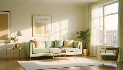 Photo interior modern design room 3d illustration