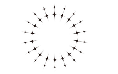 光モチーフのデザイン、フレーム。ゴシック風。